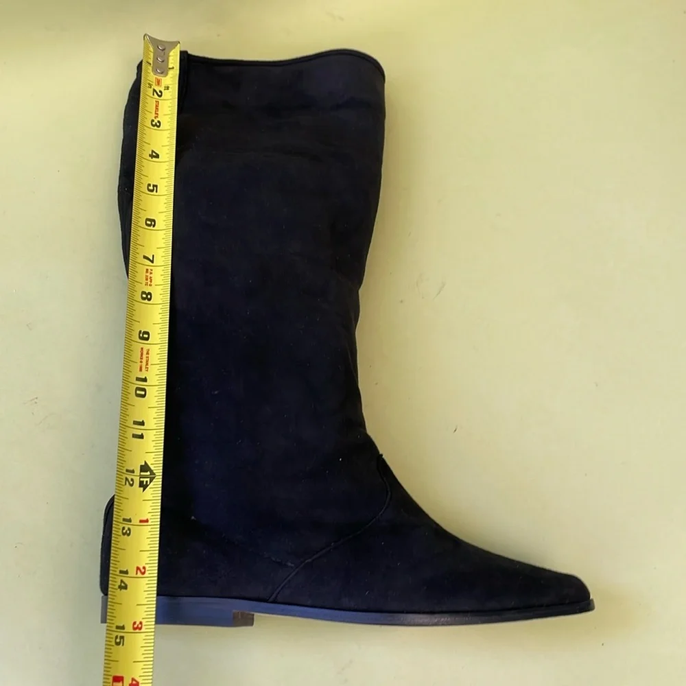 Vintage new black Paul Mayer shearling sheep leather and fur boots